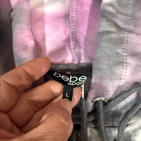 Bebe Sport Tie Dye Hooded Jacket Begonia Gray SKU1141 - Picture 5 of 9